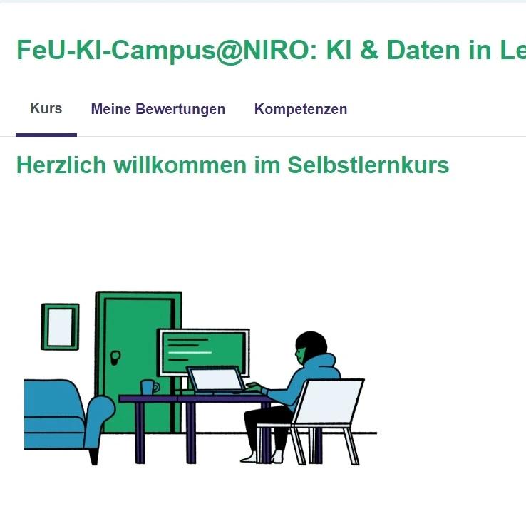 Training zum Online-Kurs FernUni-KI-Campus@NIRO: KI & Daten in Lebens- und Arbeitswelten